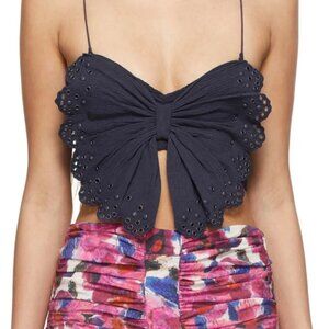 Isabel Marant Navy Silk Linece Tank Top